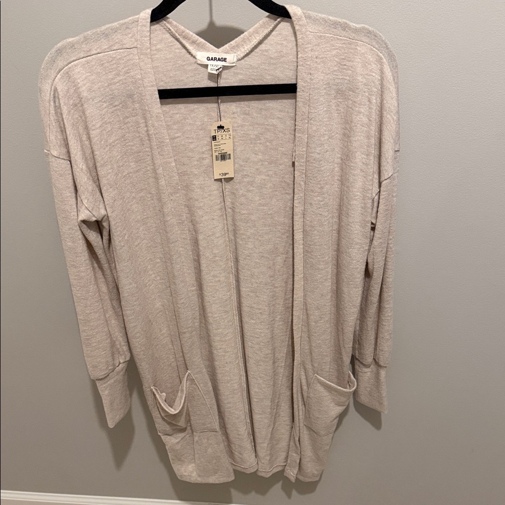 Garage Light Beige Knit Cardigan